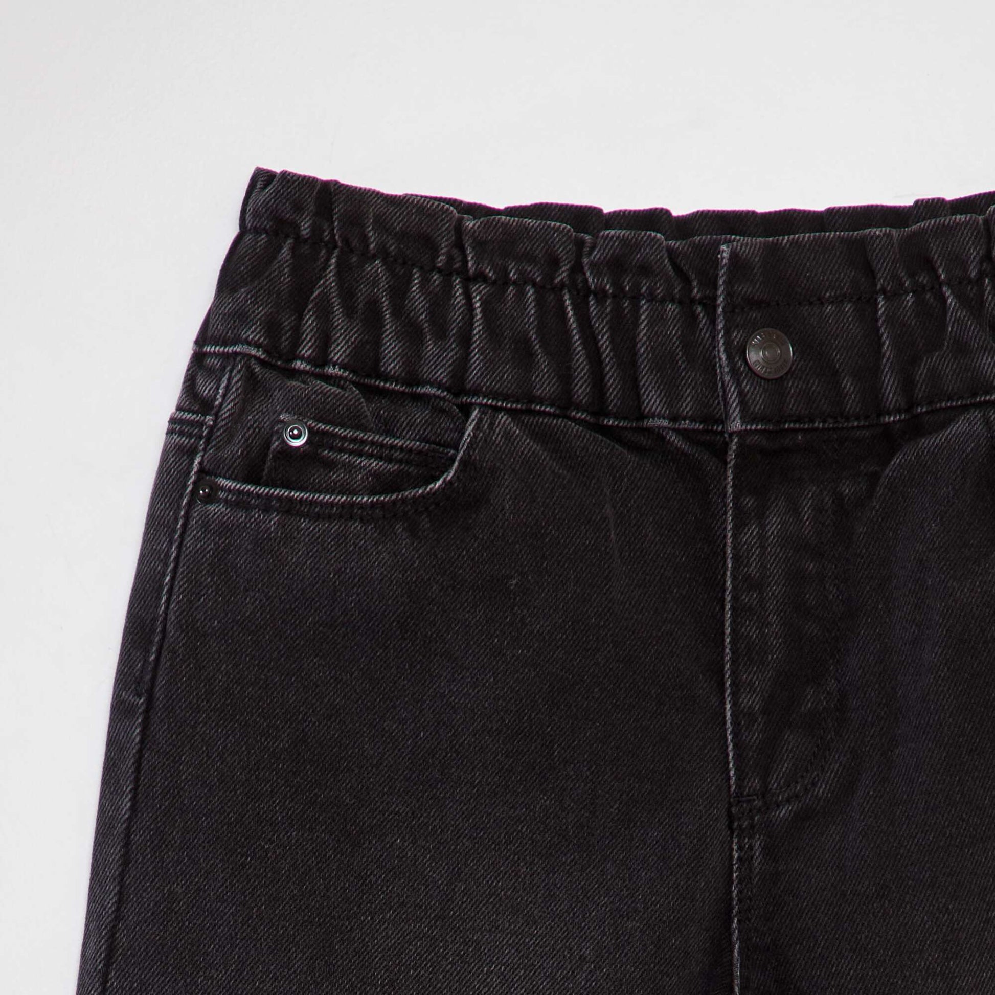 Jean mom paperbag NOIR