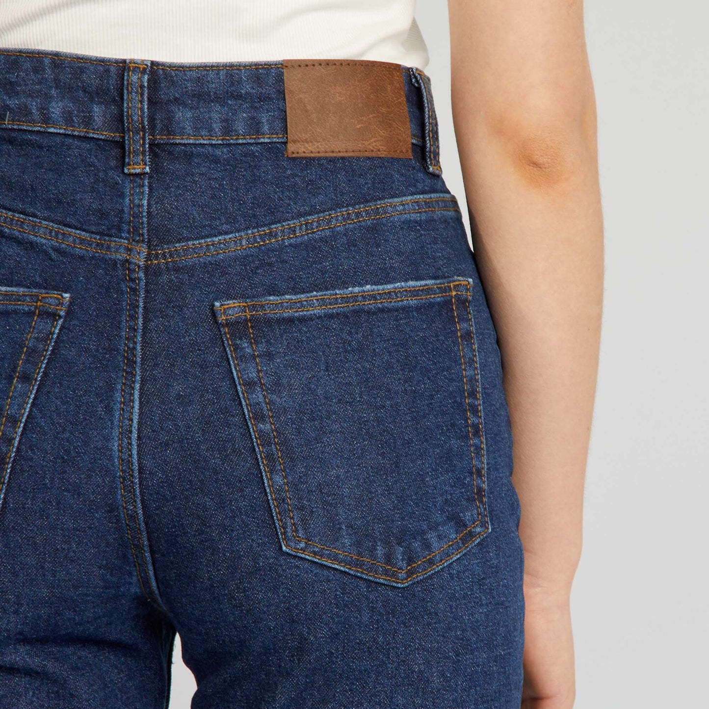 Jean flare/bootcut à taille haute Bleu brut