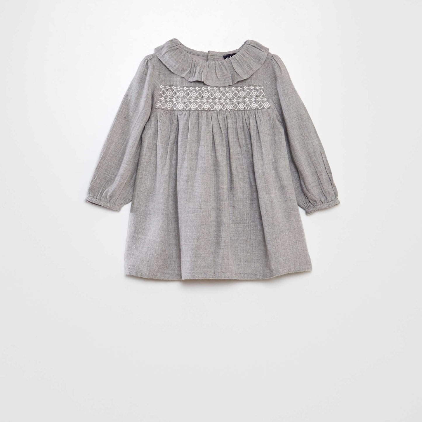 Robe avec collerette Gris