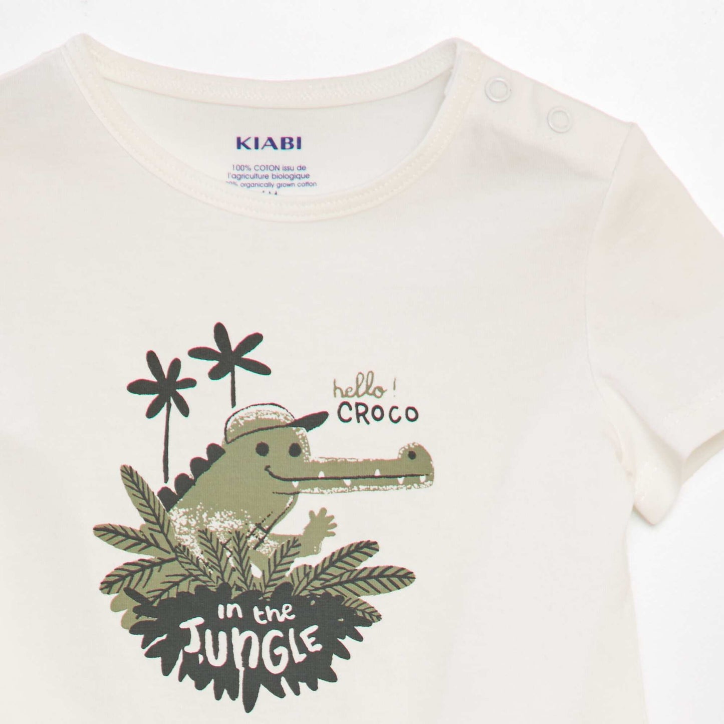 Ensemble T-shirt + short en coton - 2 pièces BLANC