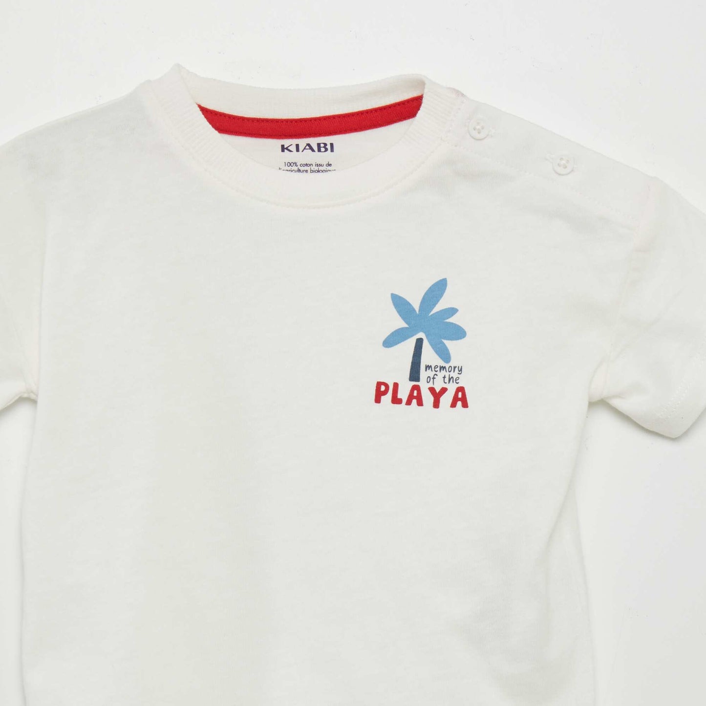 Ensemble tee-shirt + short - 2 pièces Blanc/rouge