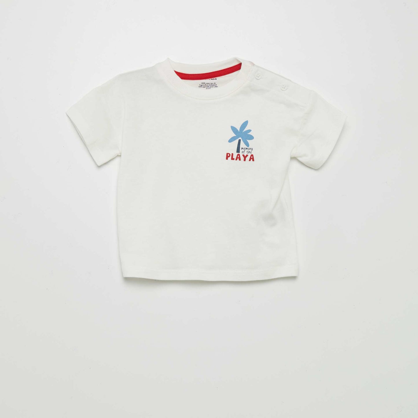 Ensemble tee-shirt + short - 2 pièces Blanc/rouge