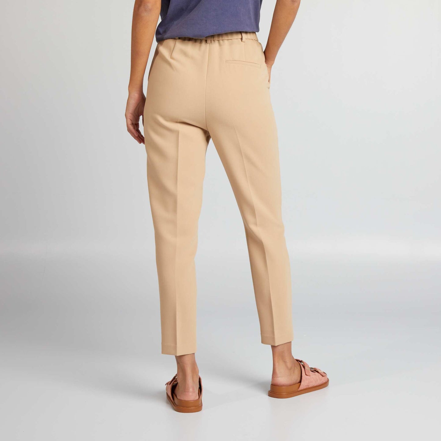 Pantalon cigarette Beige