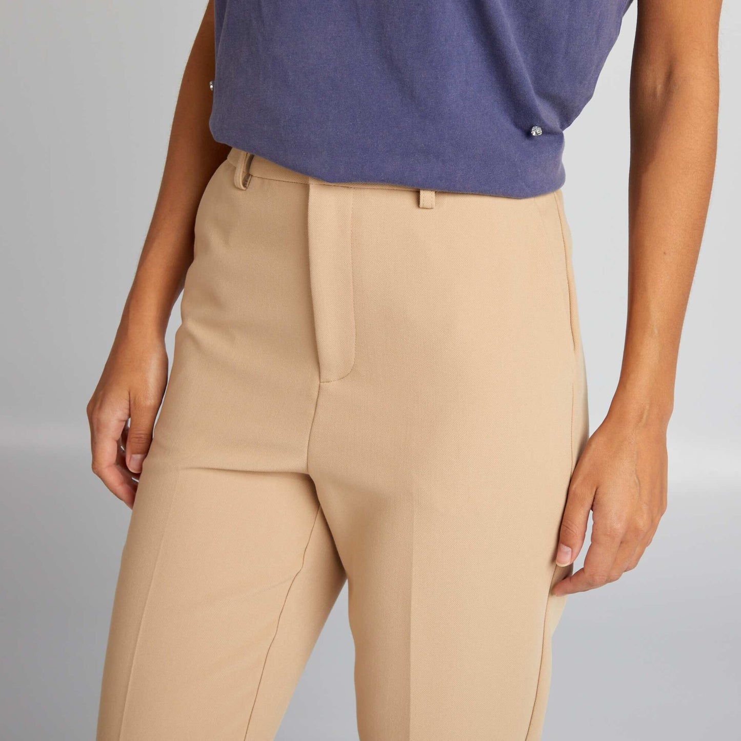 Pantalon cigarette Beige