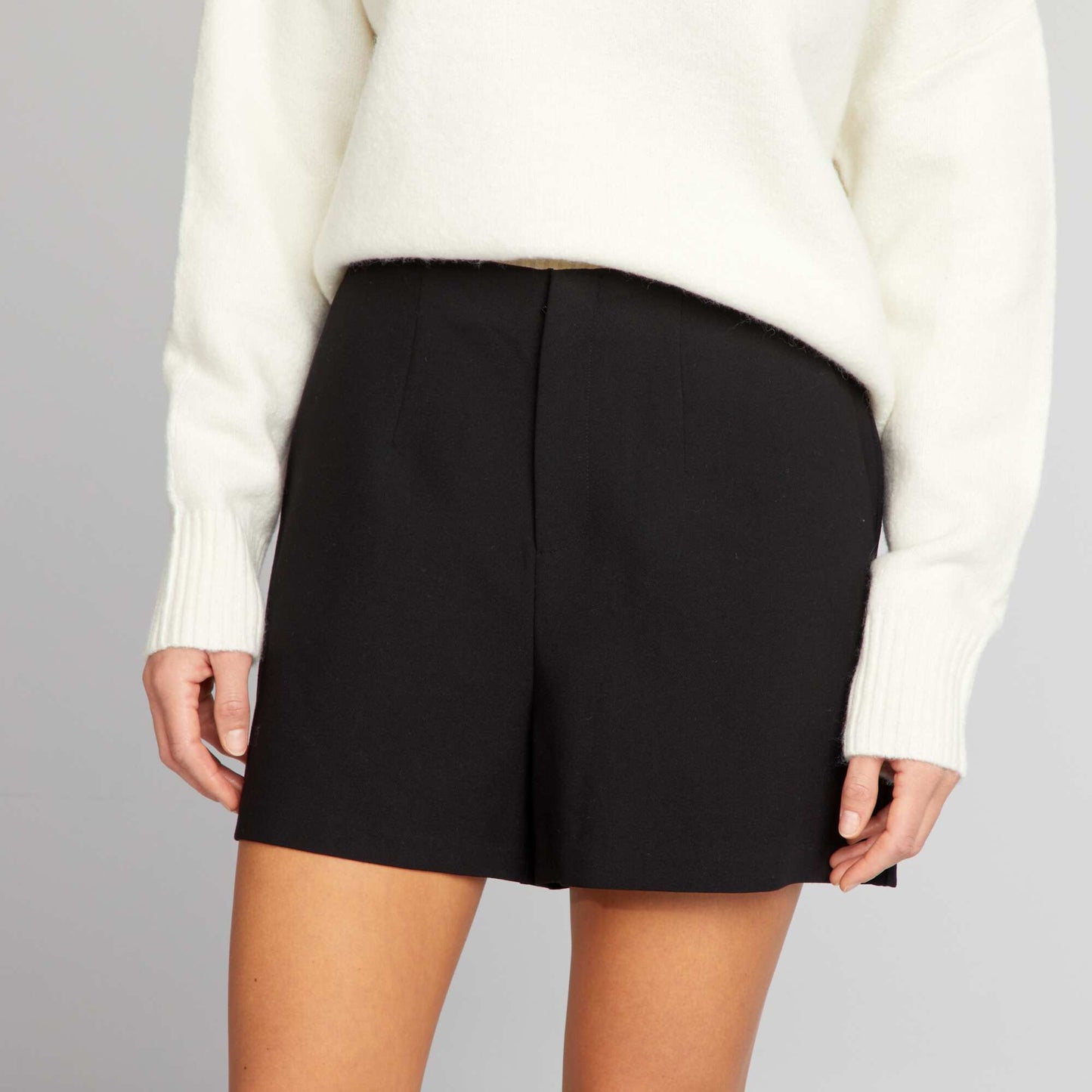 Short taille haute smart noir