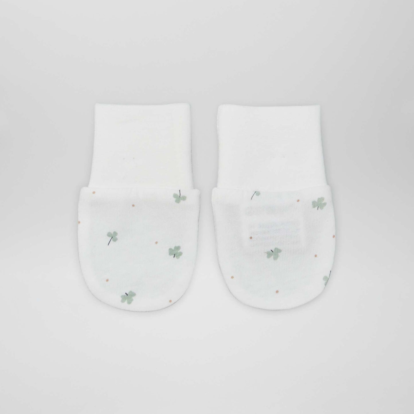 Lot de 2 paires de moufles anti-griffes Blanc/gris