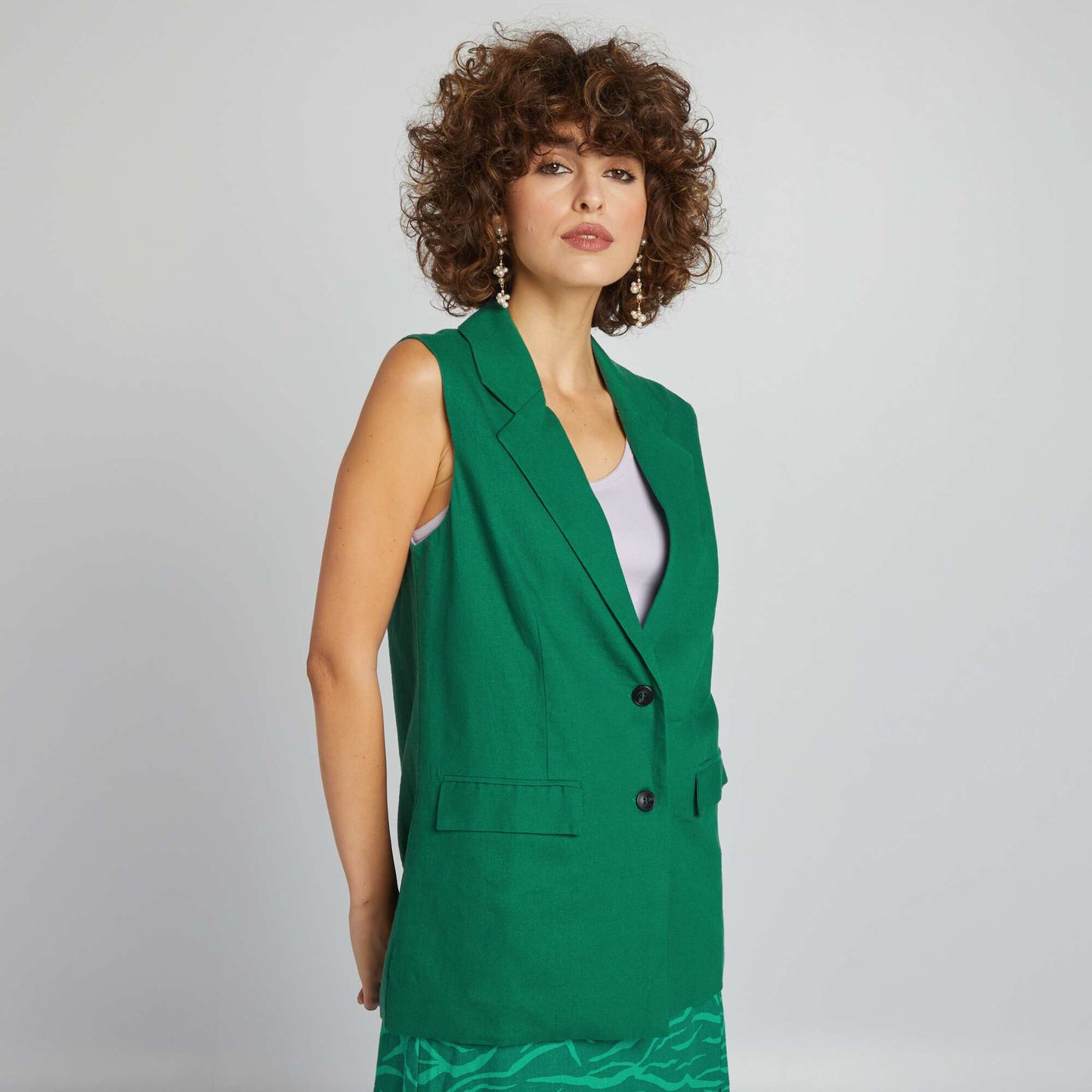 Veste de tailleur sans manches Vert