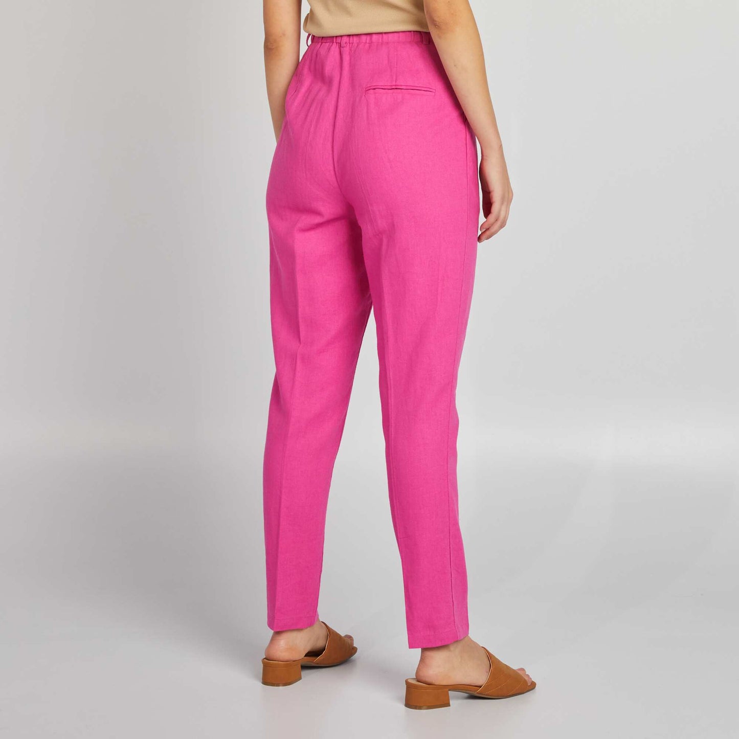 Pantalon en lin Rose