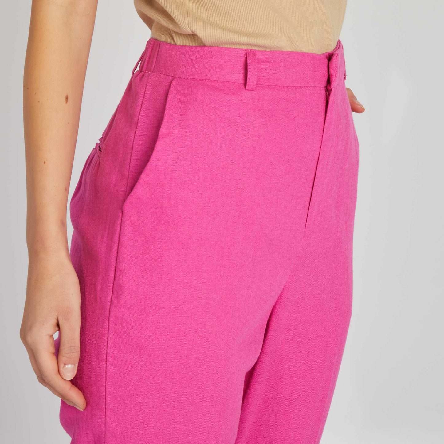 Pantalon en lin Rose