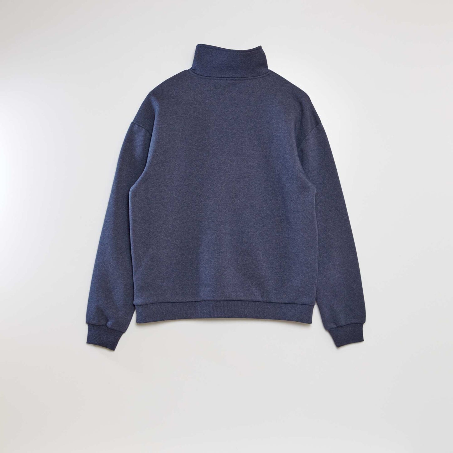 Sweat molleton col zippé Bleu marine