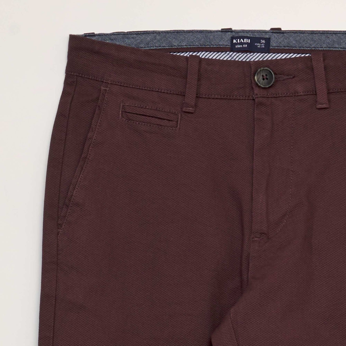 Pantalon chino en twill Bordeau