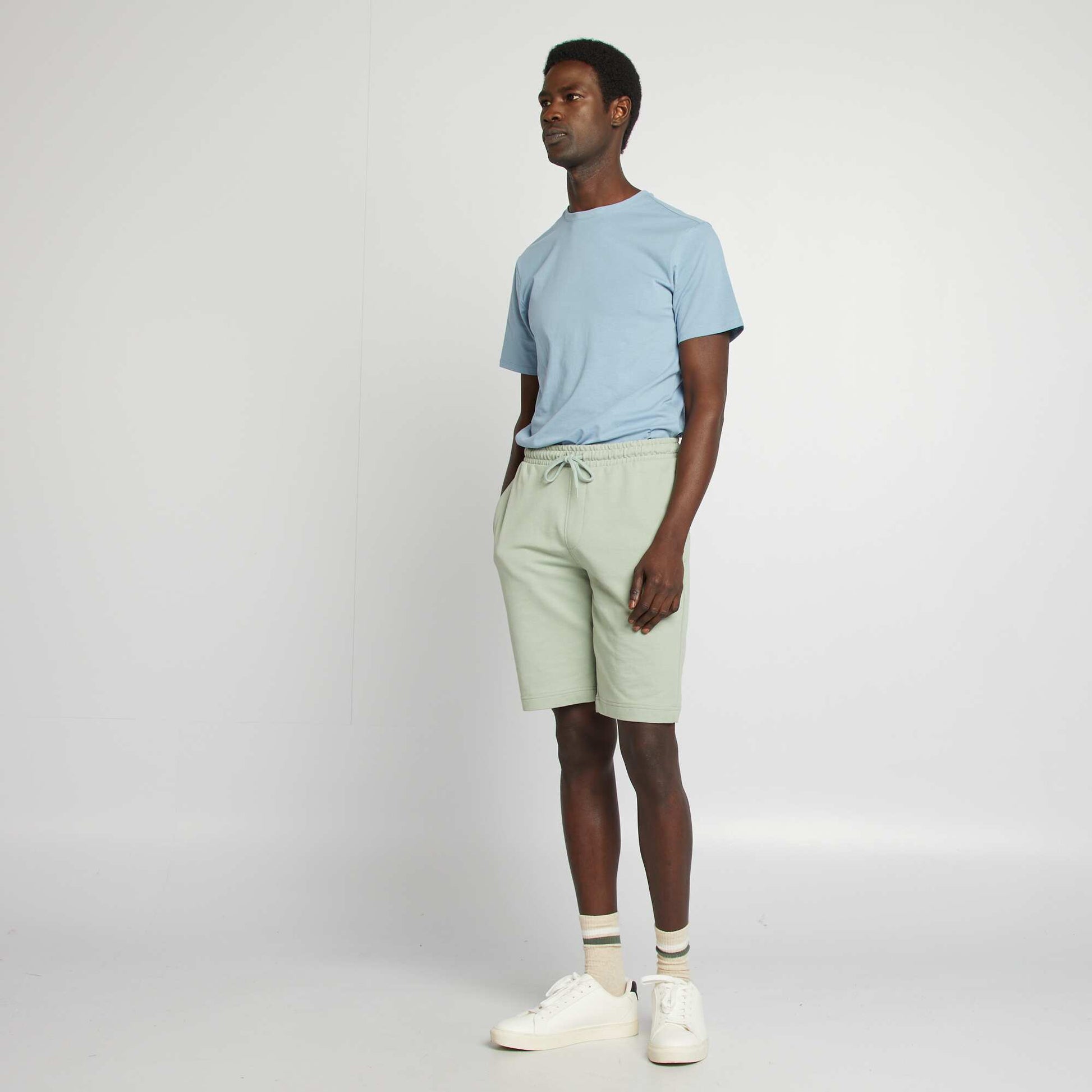 Tee-shirt uni - Slim fit BLEU