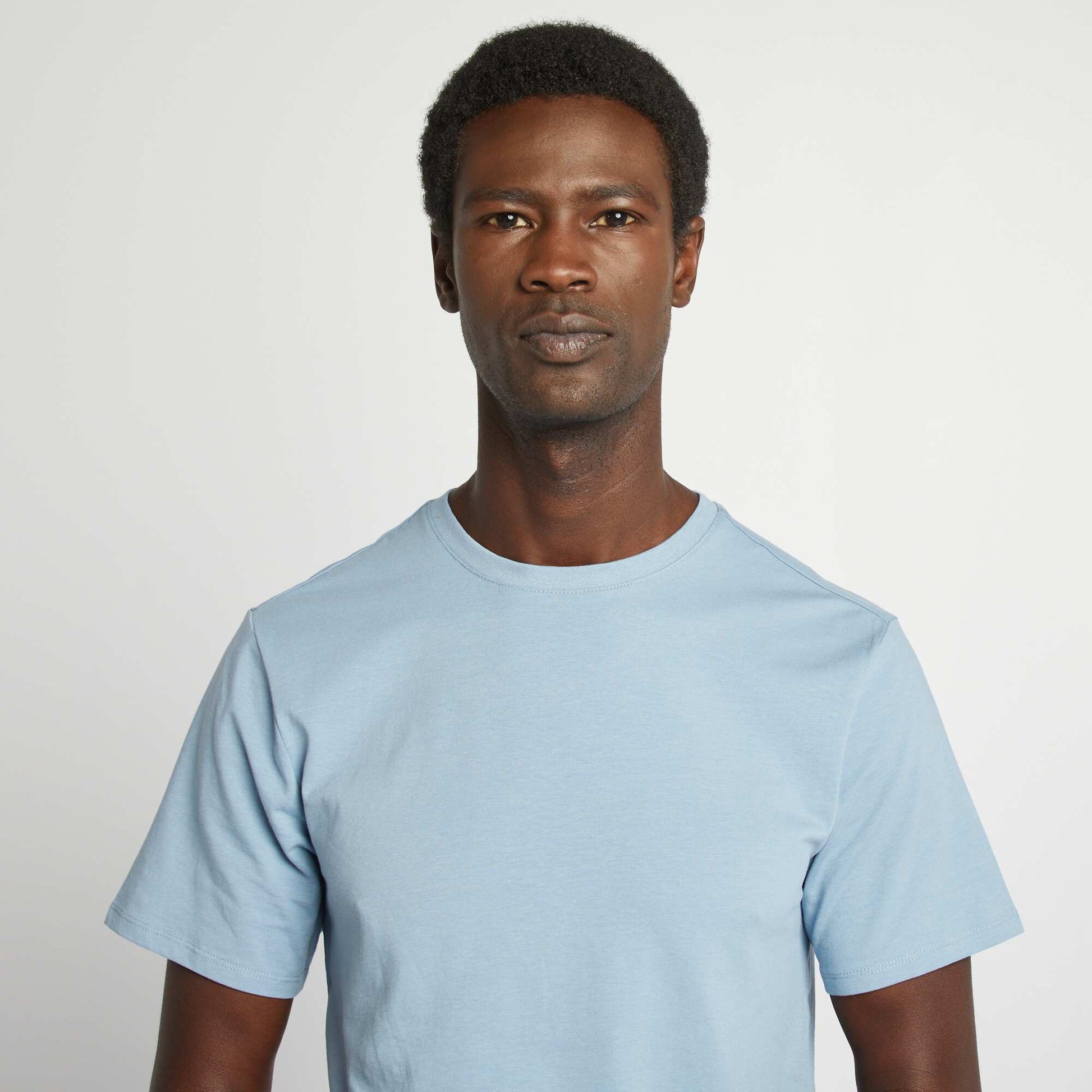 Tee-shirt uni - Slim fit BLEU