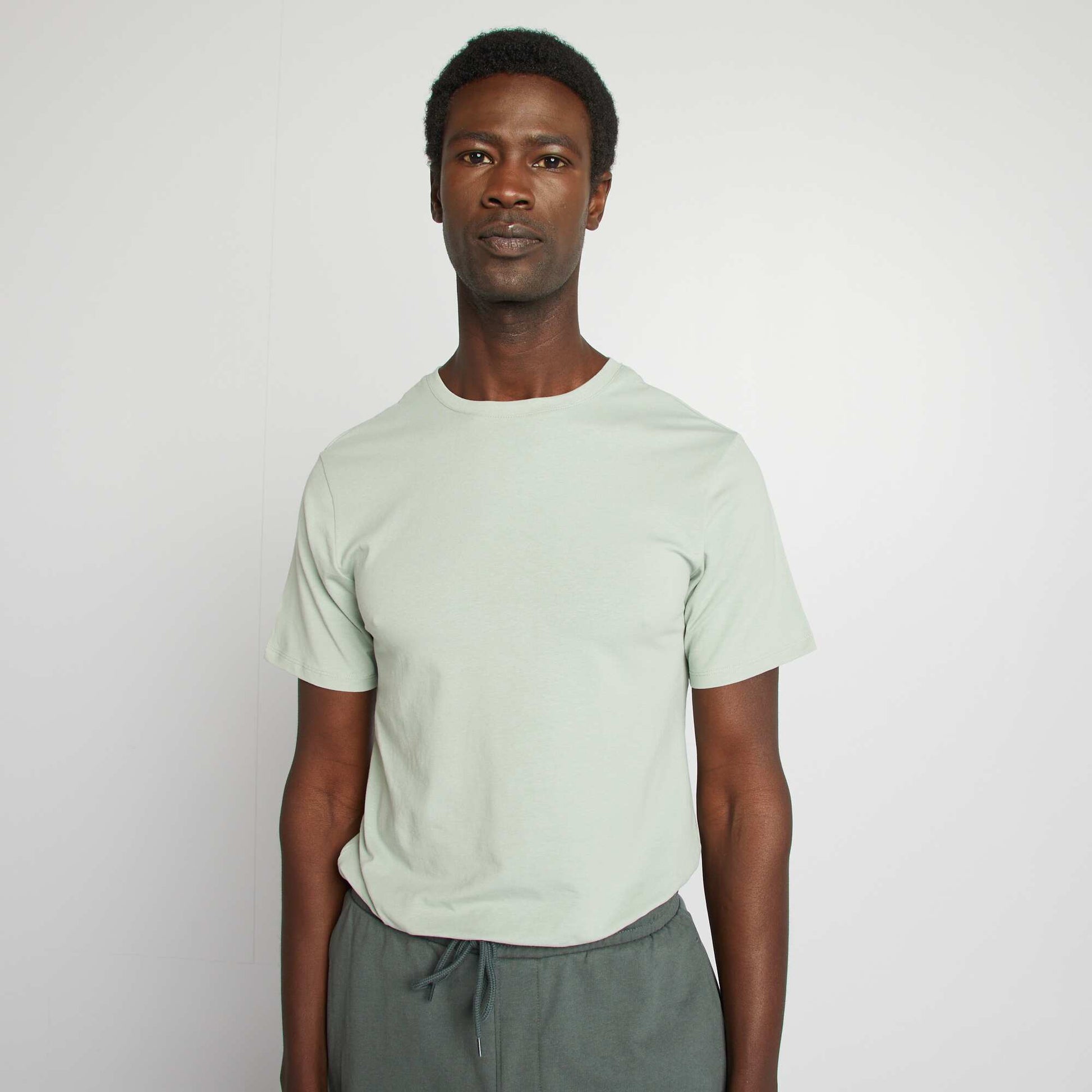 Tee-shirt uni - Slim fit VERT