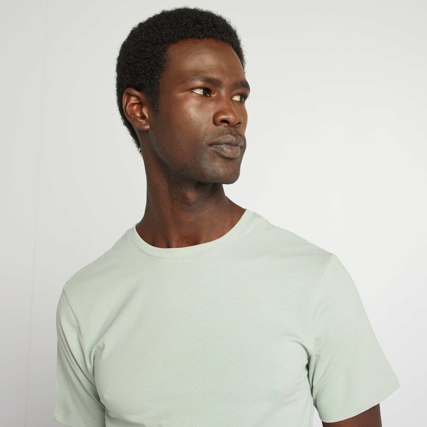 Tee-shirt uni - Slim fit VERT