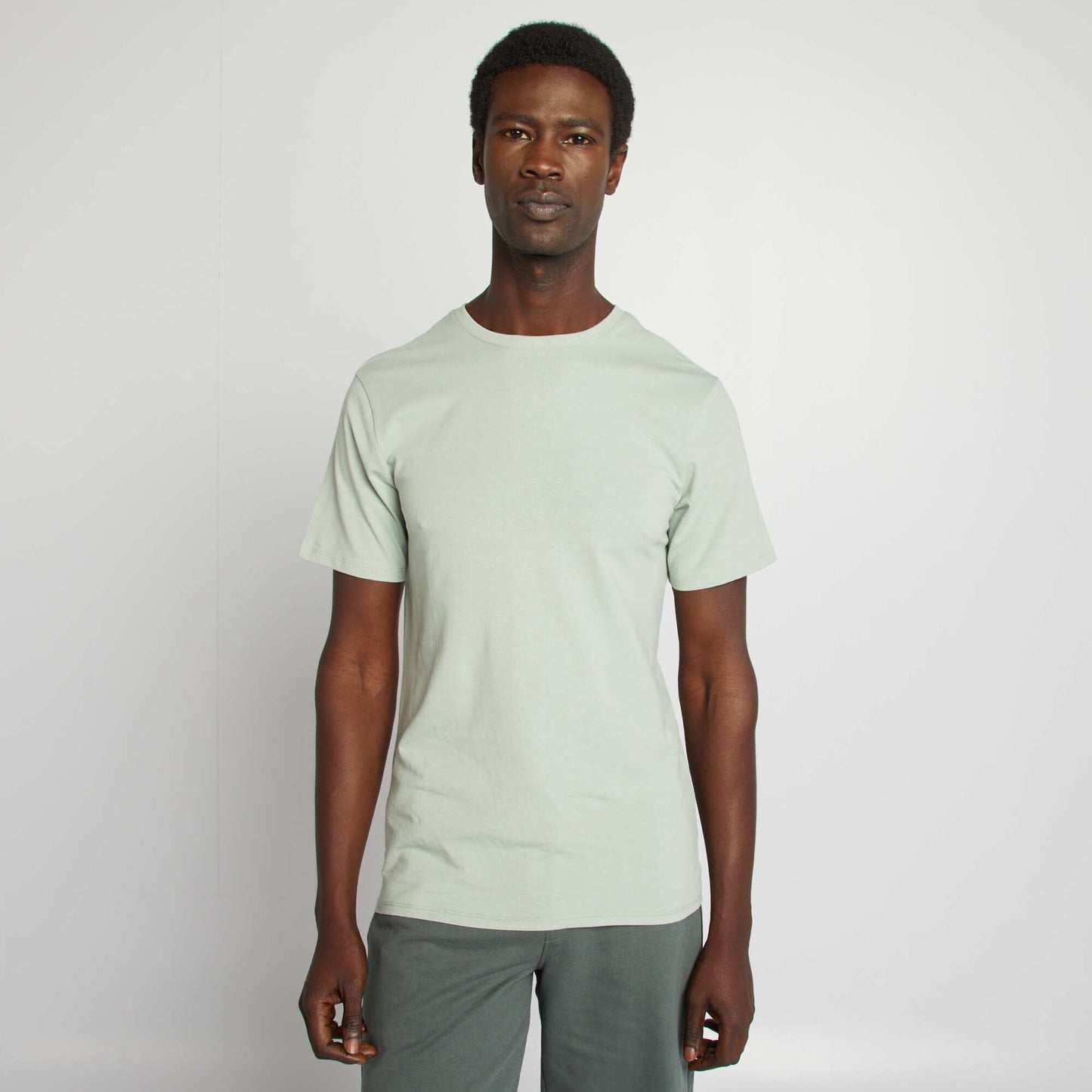 Tee-shirt uni - Slim fit VERT