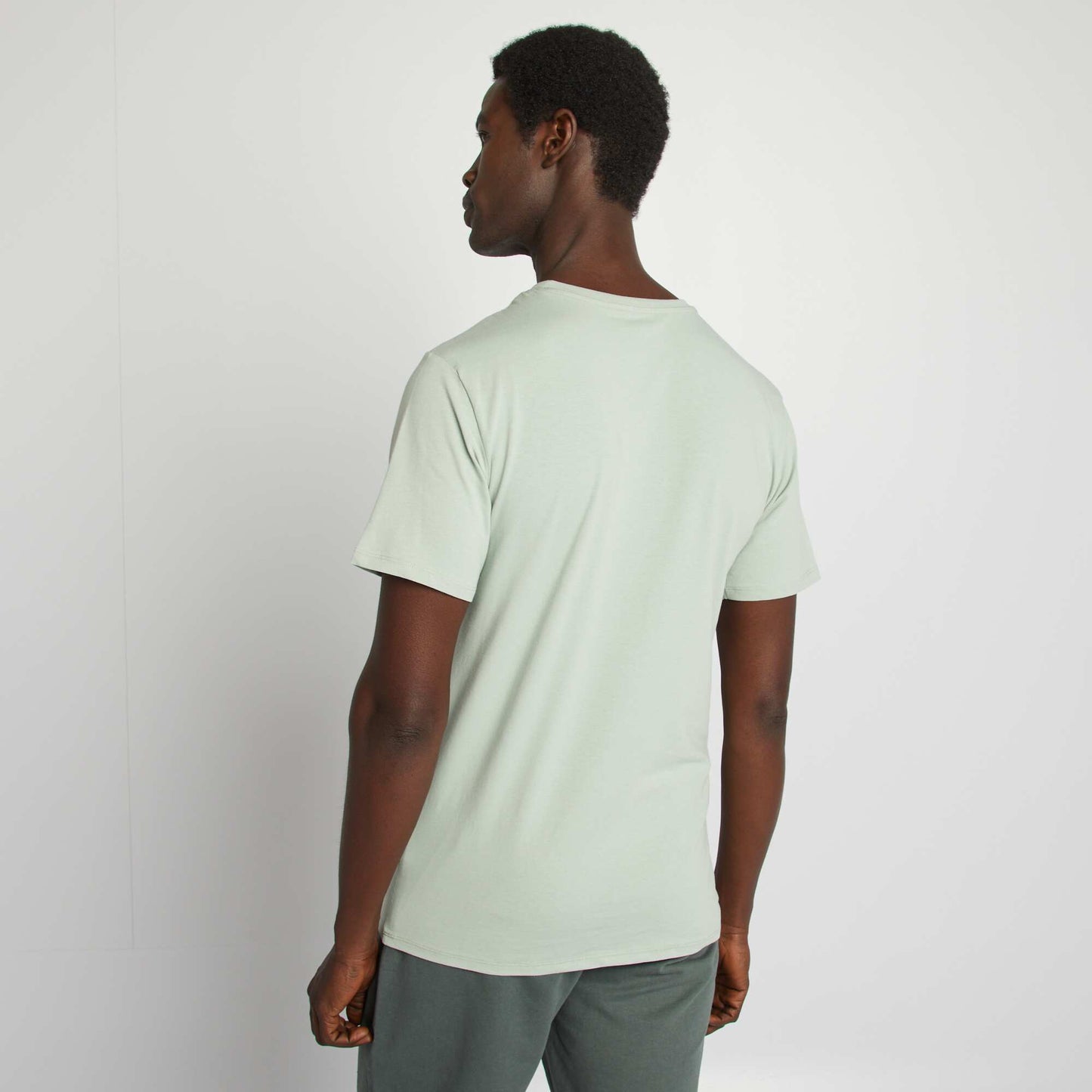Tee-shirt uni - Slim fit VERT