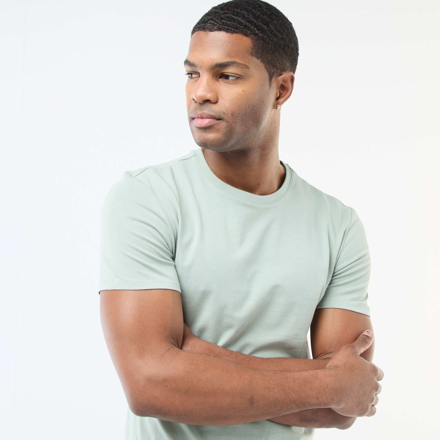 Tee-shirt uni - Slim fit VERT