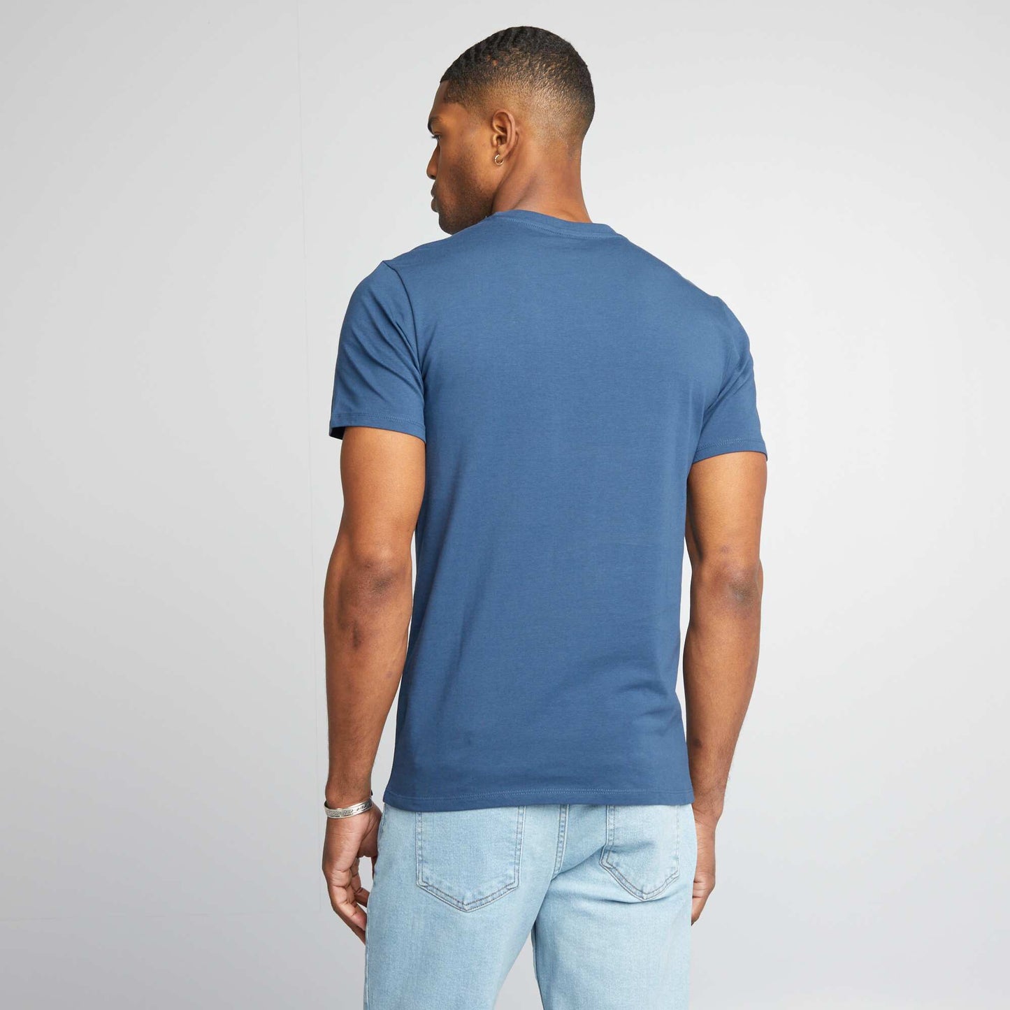 Tee-shirt uni - Muscle fit Bleu marine