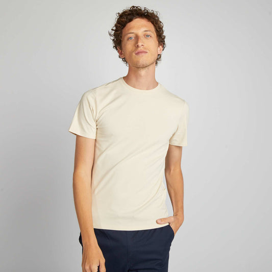 Tee-shirt uni - Muscle fit Beige