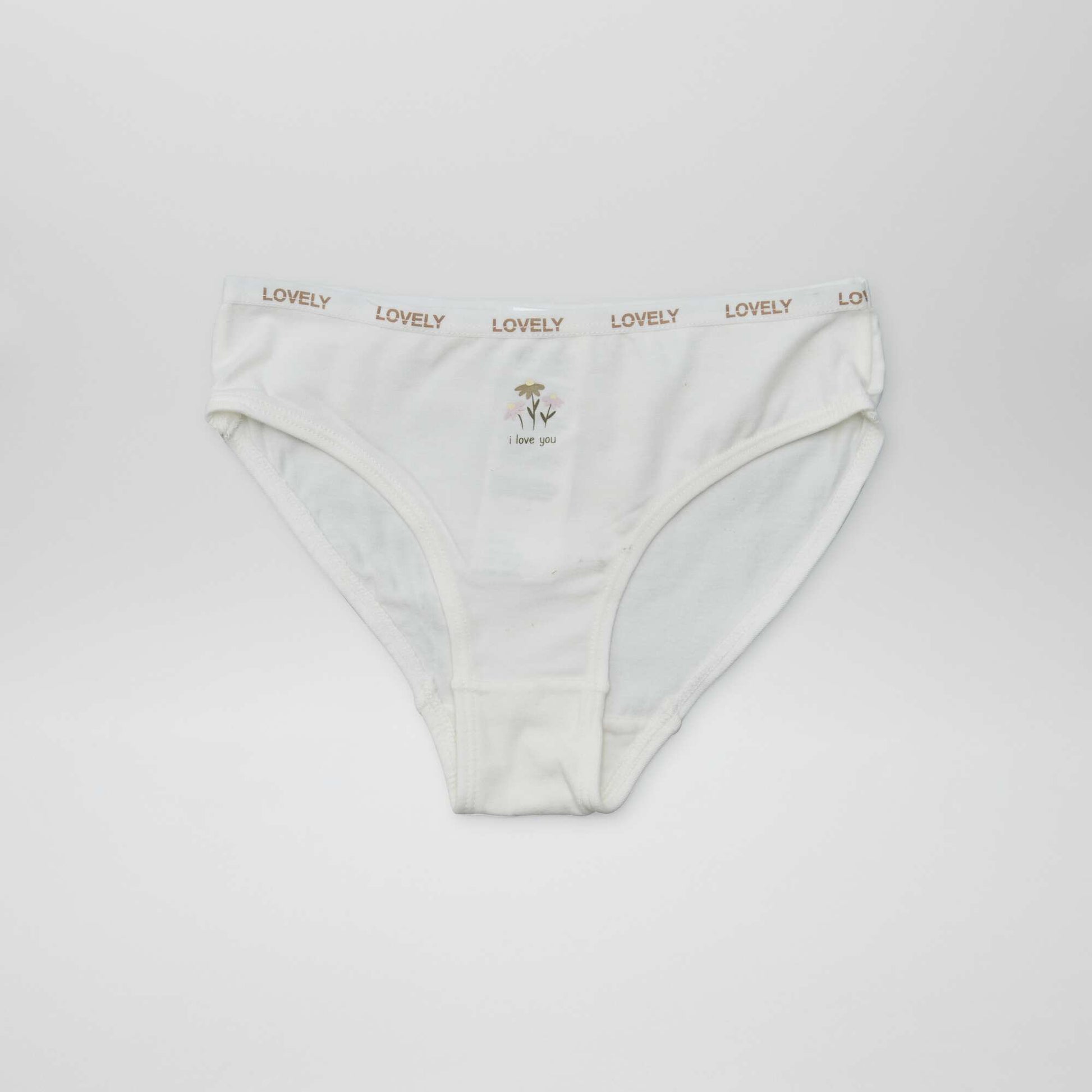 Lot de 4 culottes imprimées BLANC
