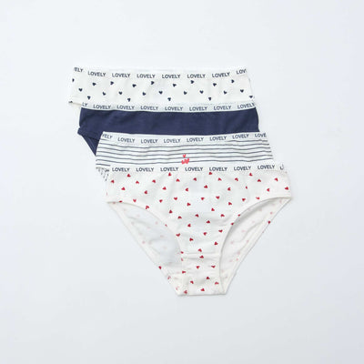Lot de 4 culottes imprimées BLANC