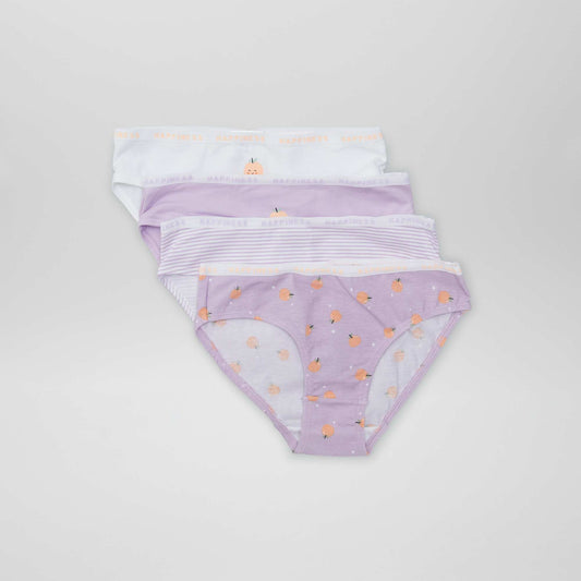Lot de 4 culottes imprimées Orange