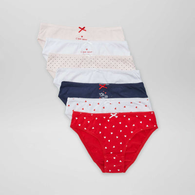 Lot de 7 culottes Blanc/rose/rouge