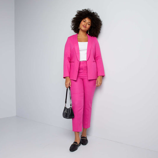 Pantalon skinny avec lin Rose