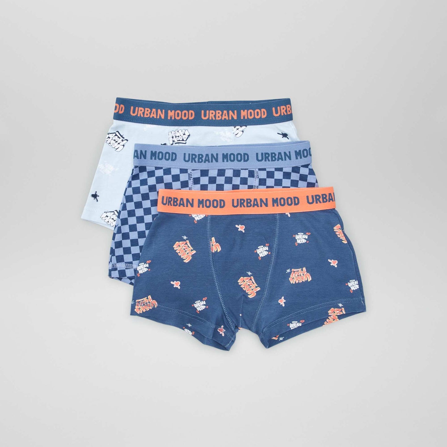 Lot de 3 boxers stretch Bleu