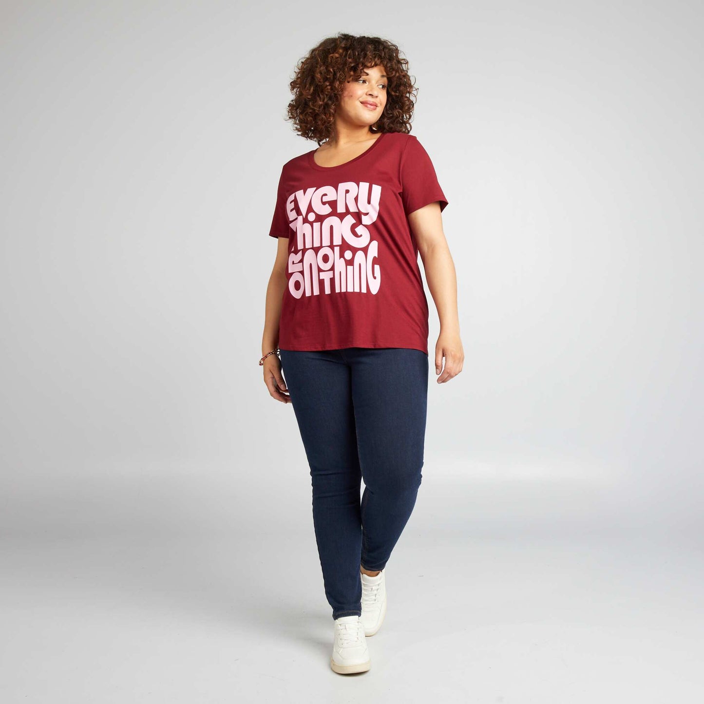 Tee-shirt en coton avec imprimé Rouge