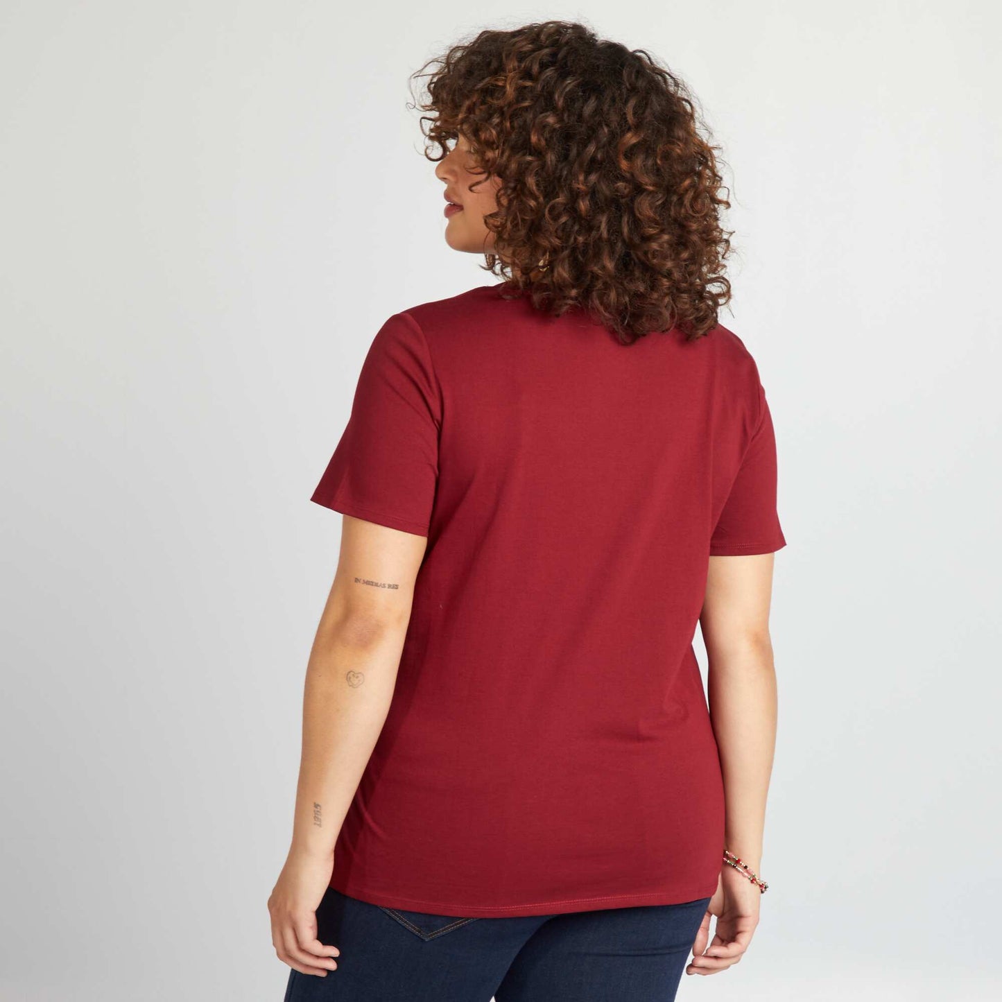 Tee-shirt en coton avec imprimé Rouge