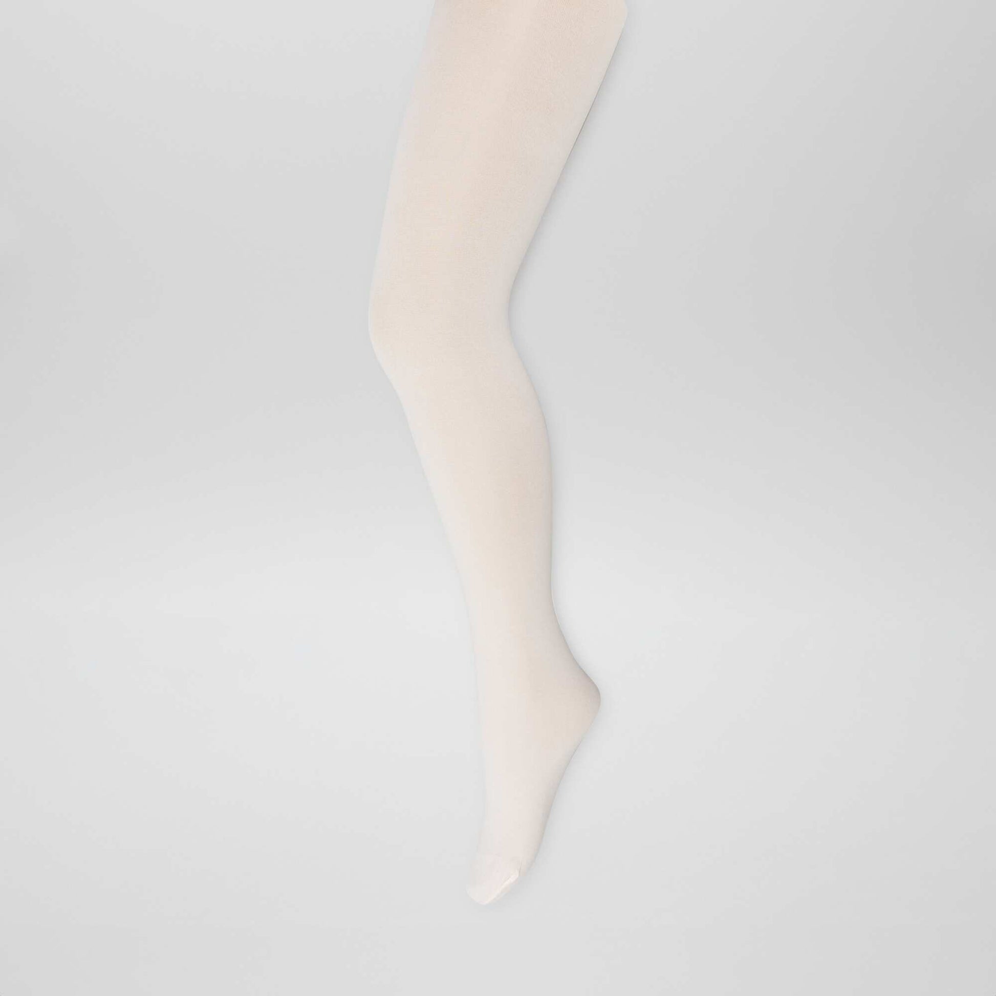 Lot de 2 paires de collants unis ROSE/BLANC