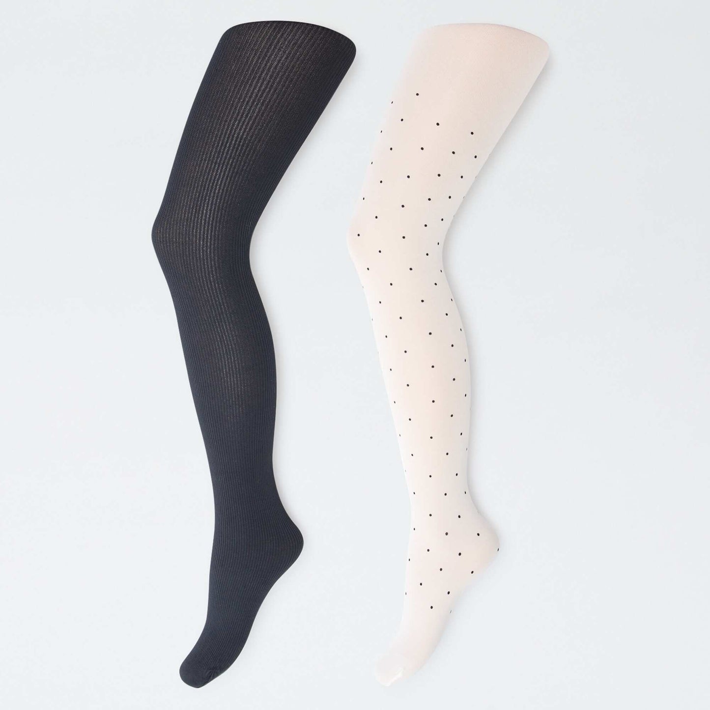 Lot de 2 collants légers fantaisie NOIR
