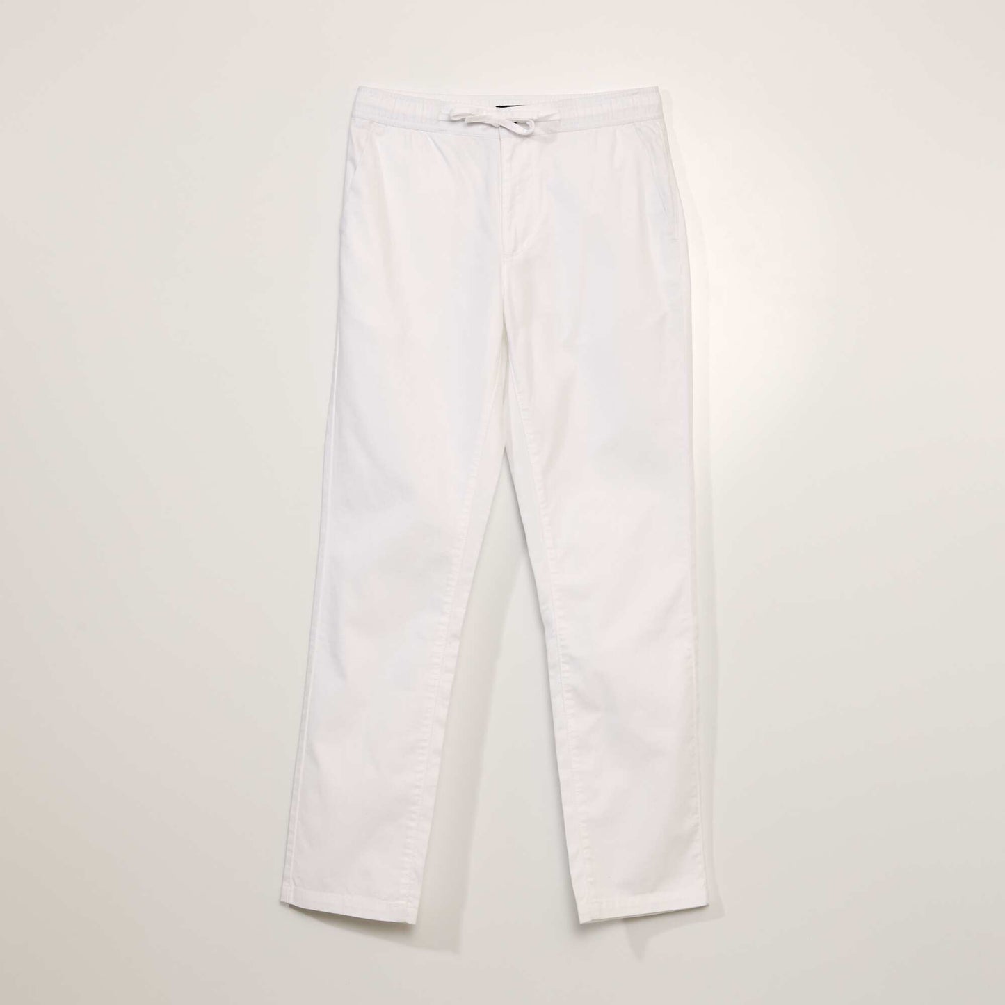 Pantalon chino en coton Blandc