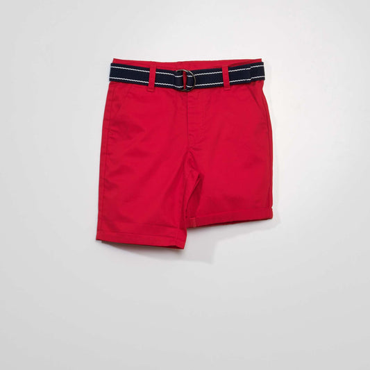 Bermuda chino rouge