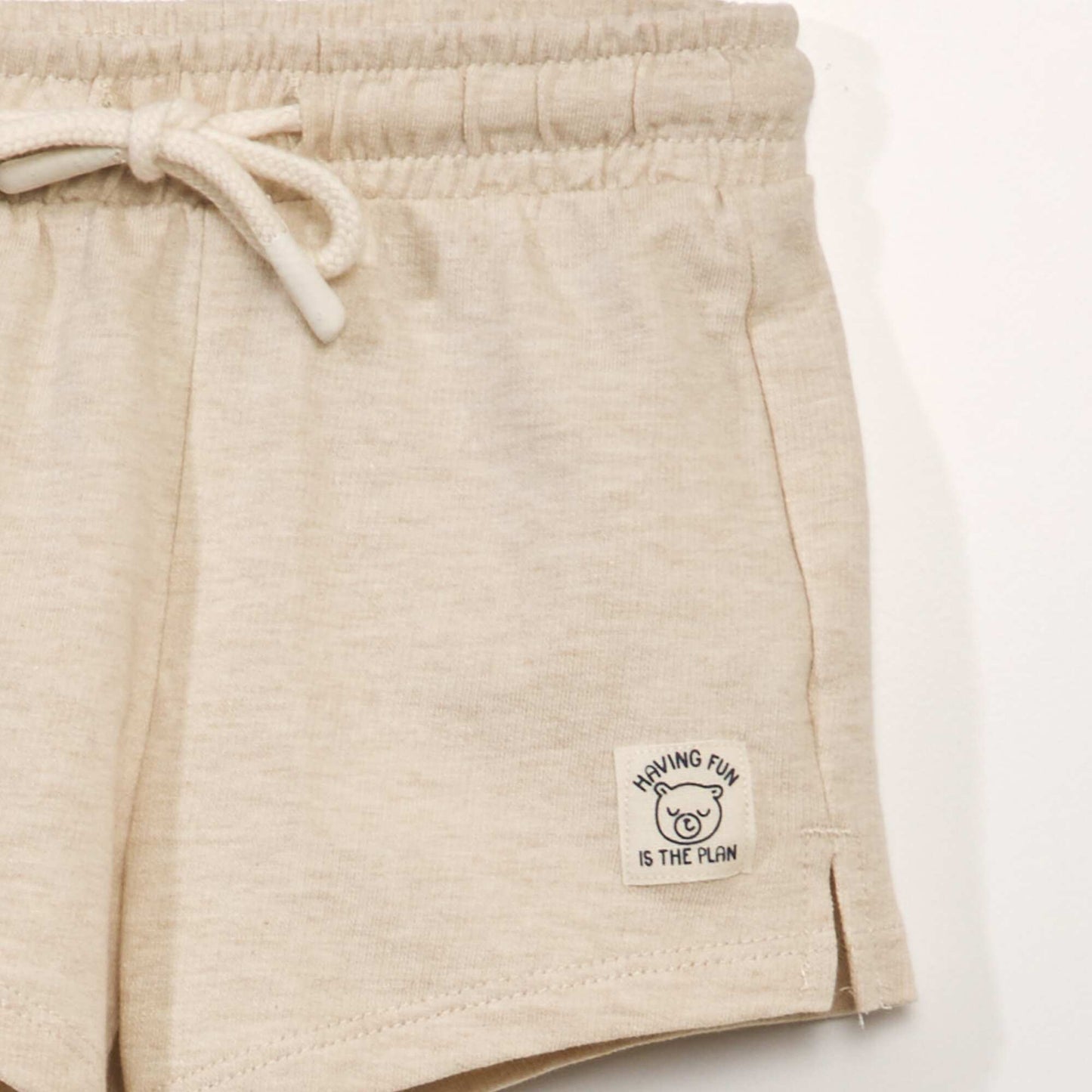 Short en french terry Beige