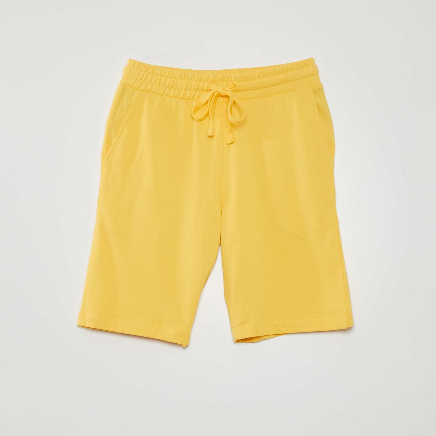 Short uni en molleton Jaune