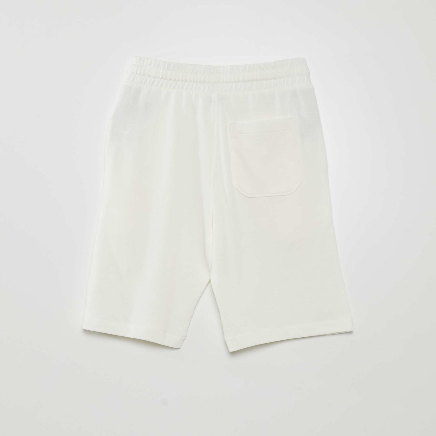 Short uni en molleton blanc