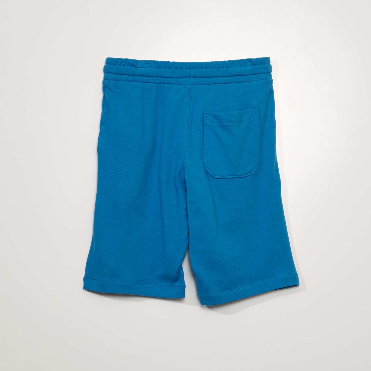 Short uni en molleton bleu