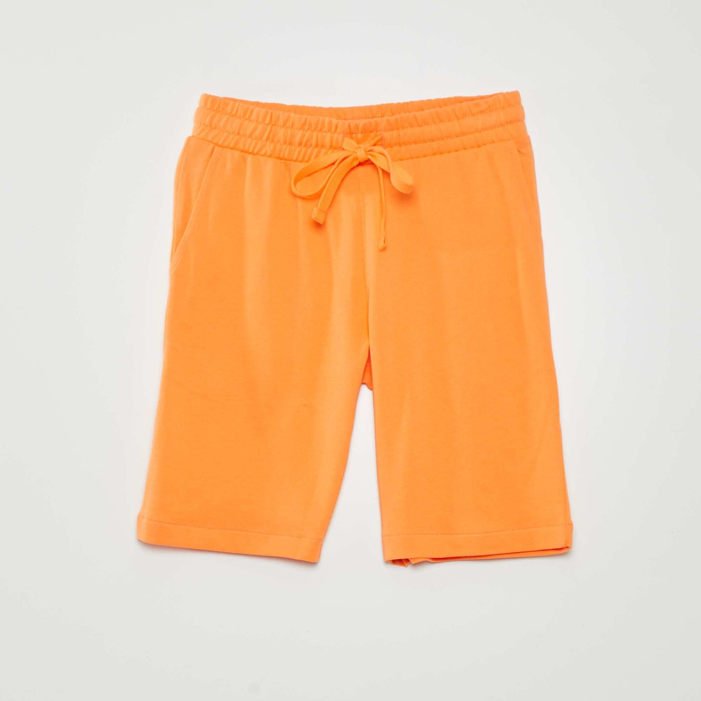 Short uni en molleton Orange