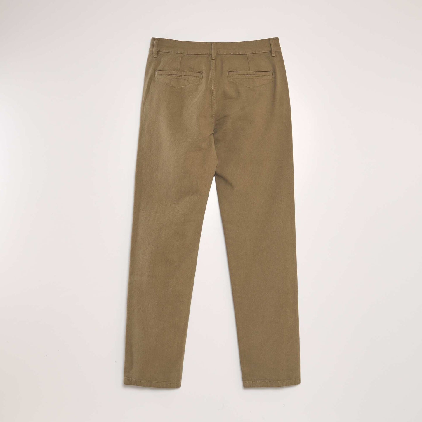 Pantalon droit en coton Vert