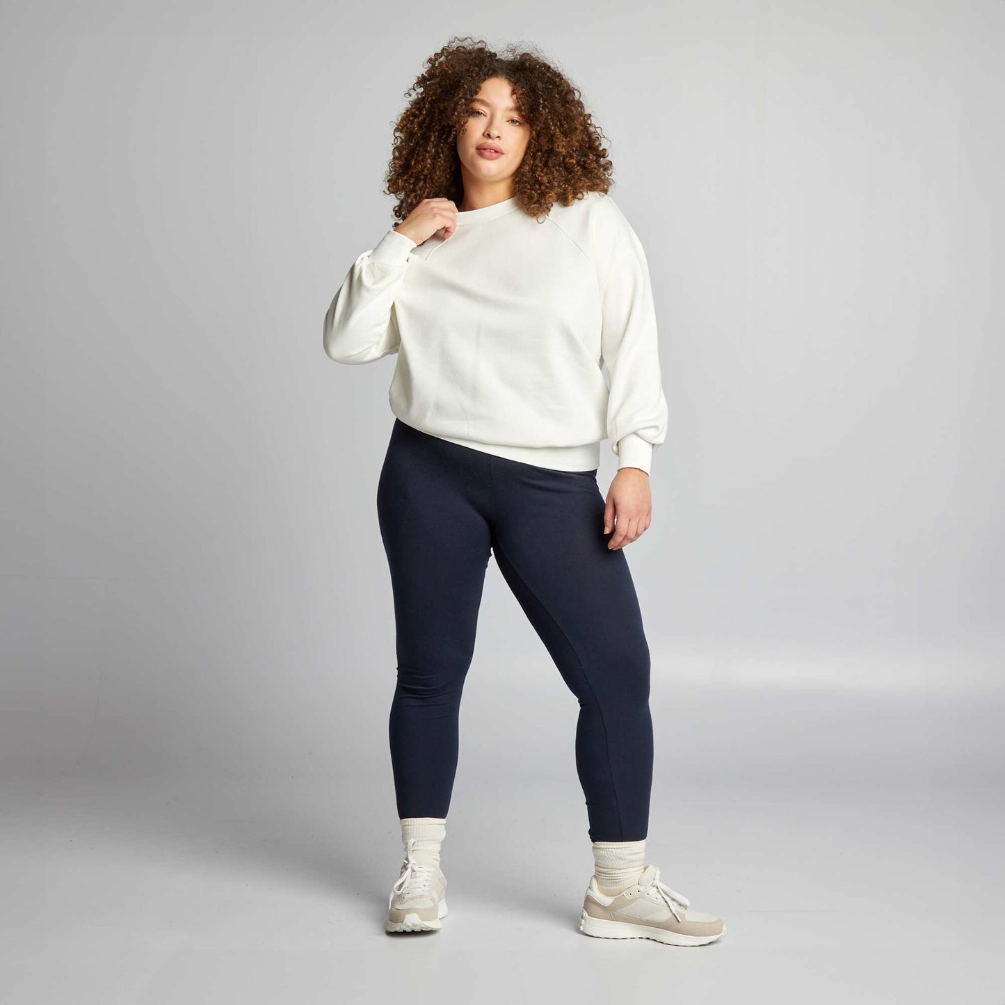 Legging long en coton BLEU