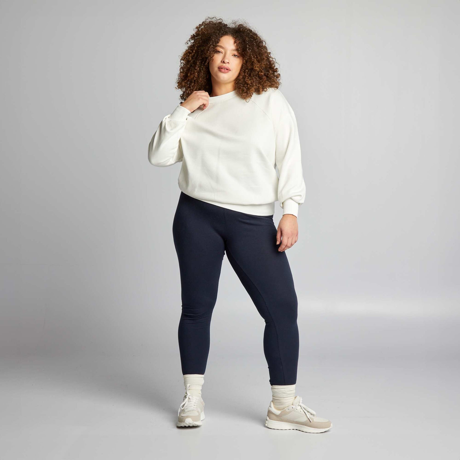 Legging long en coton BLEU