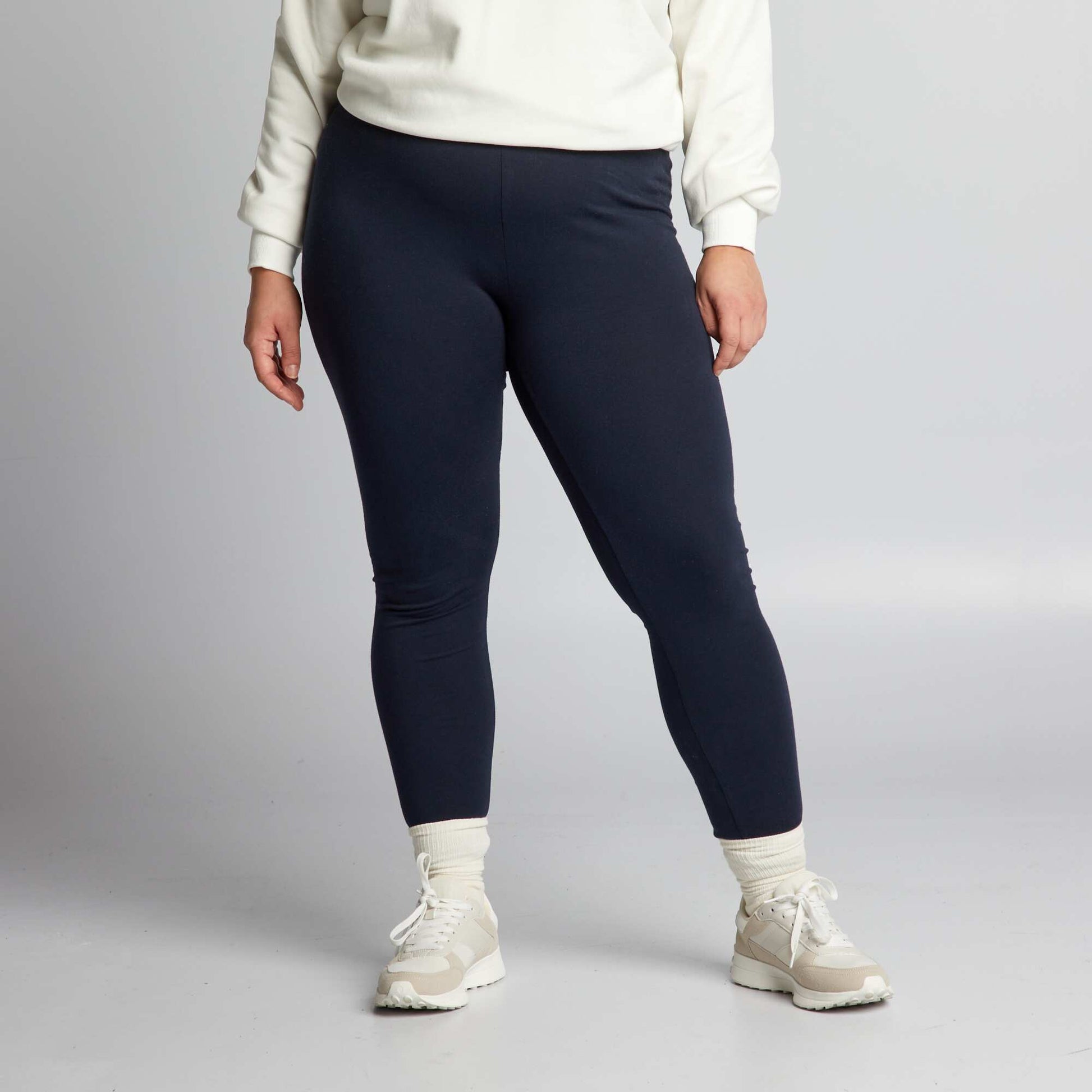 Legging long en coton BLEU