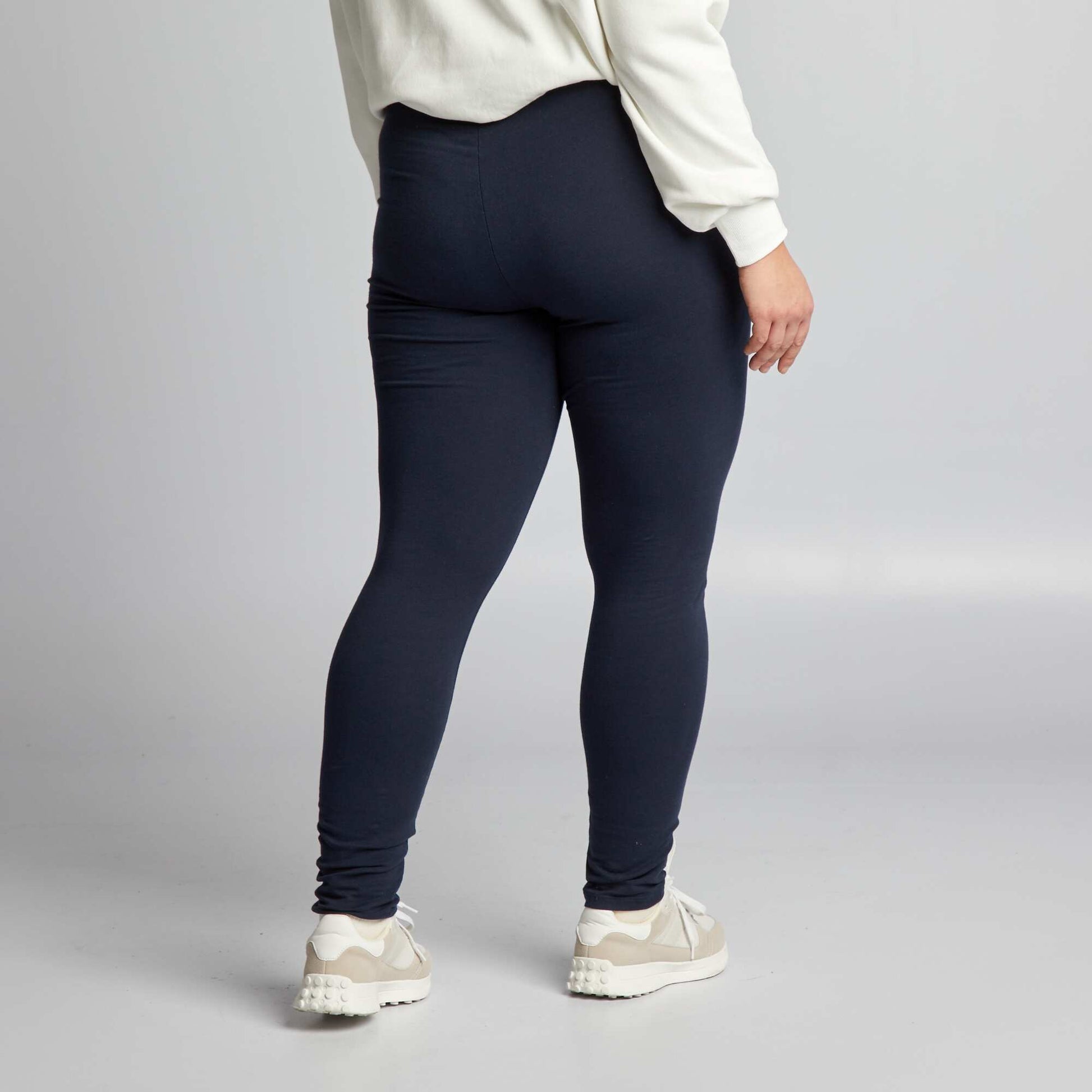 Legging long en coton BLEU
