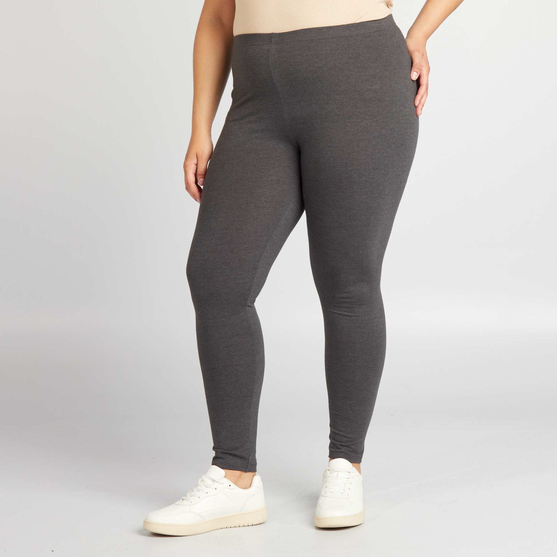 Legging long en coton GRIS
