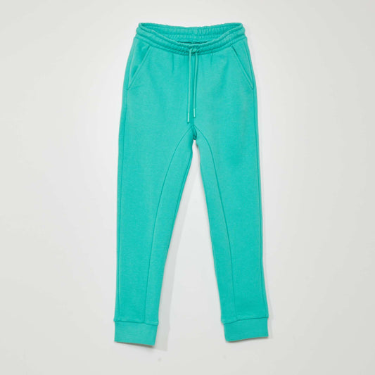 Pantalon jogging en french terry avec coutures Vert