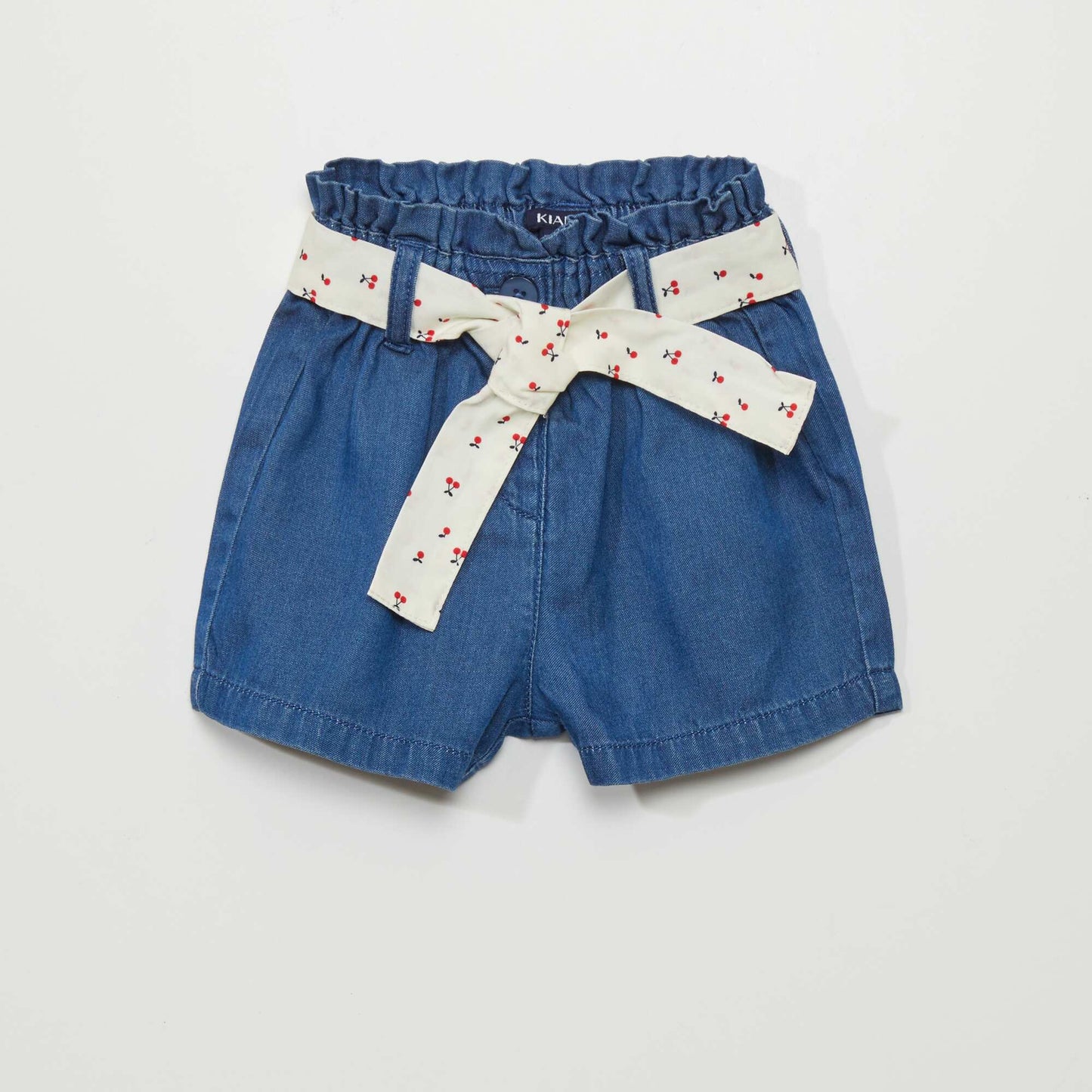 Short effet denim Bleu