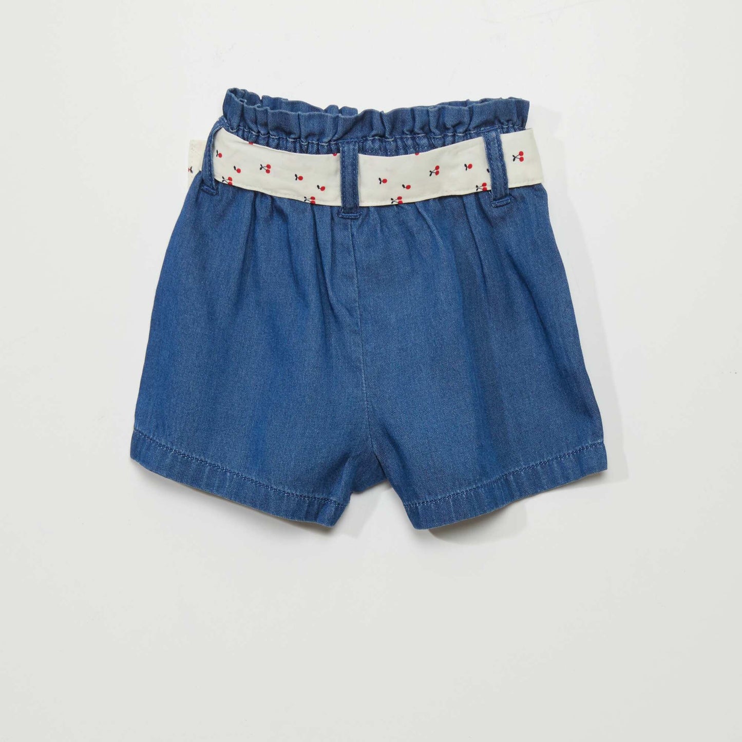 Short effet denim Bleu